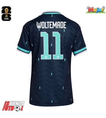 Alemania Nick Woltemade #11 Segunda Equipación Mujer Mundial 2026 Manga Corta